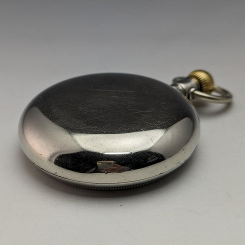 Circa 1915 Antique Omega Pocket Watch Large 58mm Railway Clock In good working order