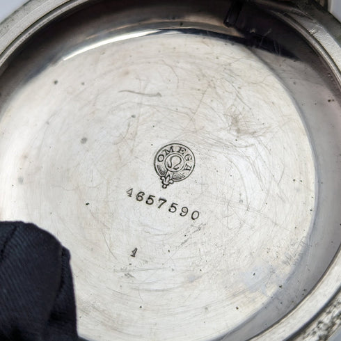 Circa 1915 Antique Omega Pocket Watch Large 58mm Railway Clock In good working order