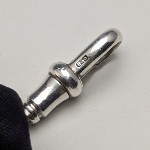 1929 年英國復古純銀阿爾伯特鏈 48 克月光石吊墜