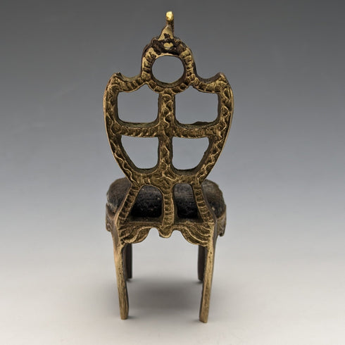 1920s Brass Chair Pocket Watch Holder Gray Sheet