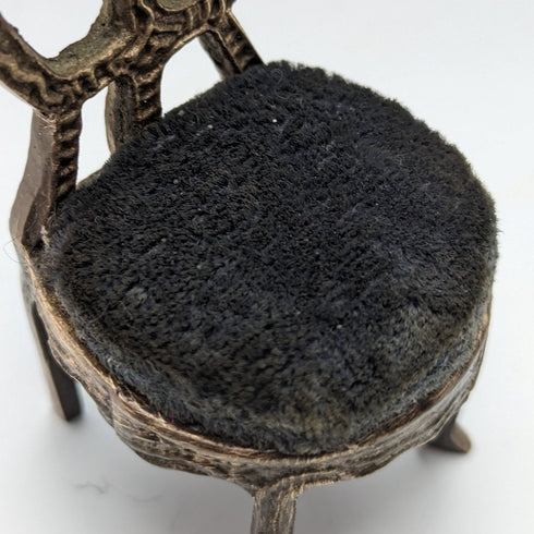 1920s Brass Chair Pocket Watch Holder Gray Sheet