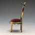 1920's Brass Chair Pocket Watch Holder Dark Red Seat