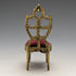 1920's Brass Chair Pocket Watch Holder Dark Red Seat