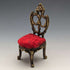 1920's Brass Chair Pocket Watch Holder Bright Red Seat