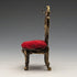 1920's Brass Chair Pocket Watch Holder Bright Red Seat