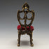 1920's Brass Chair Pocket Watch Holder Bright Red Seat