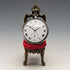1920's Brass Chair Pocket Watch Holder Bright Red Seat