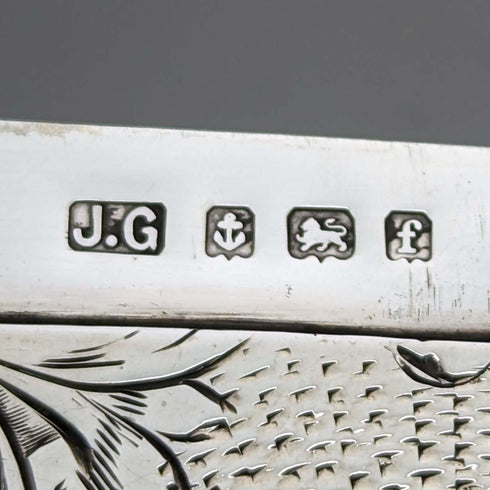 1905年 英国アンティーク 純銀製カードケース 82g Joseph Gloster