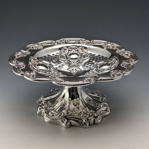 1906年 英国アンティーク 純銀製コンポート 315g 直径18cm Walker&Hall