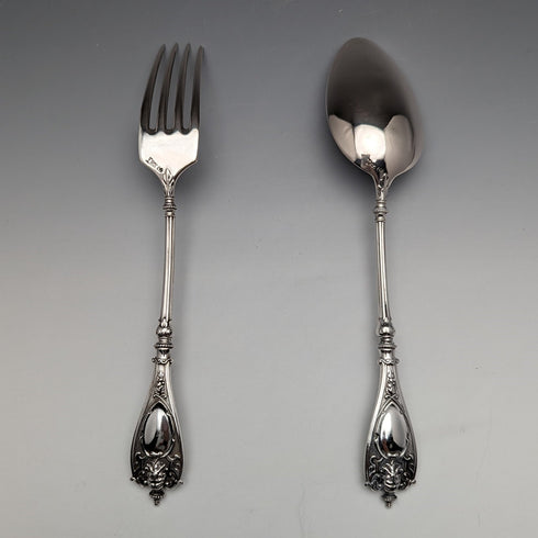 Circa 1900 Made in Germany Continental Silver Table Fork & Spoon