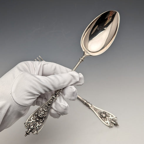 Circa 1900 Made in Germany Continental Silver Table Fork & Spoon