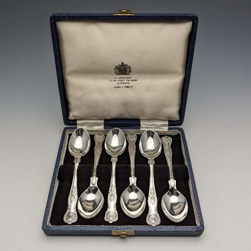 英国ヴィンテージ シルバープレート製ティースプーン6本セット Mappin&Webb ケース入り