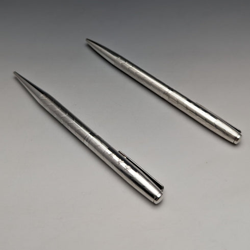 1970年頃 英国ヴィンテージ ヤード・オ・レッド 純銀製 推進式ペンシル&ボールペン