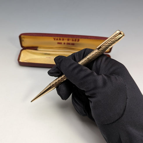 英国ヴィンテージ ヤード・オ・レッド ロールドゴールド 推進式ペンシル ケース入