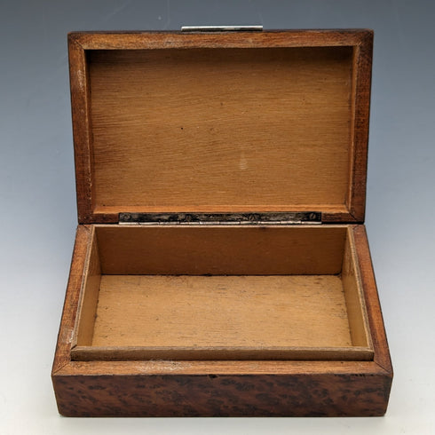 Vintage Italian 800 Silver Lid Box Trinket Case