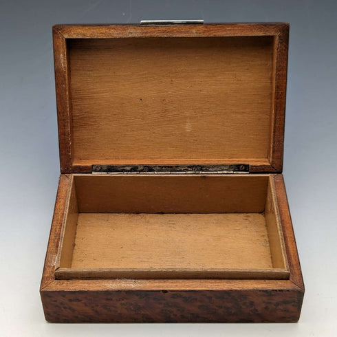 Vintage Italian 800 Silver Lid Box Trinket Case