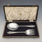 Circa 1915 British Antique Silver Plated Serving Cutlery Pair George Cutts & Sons