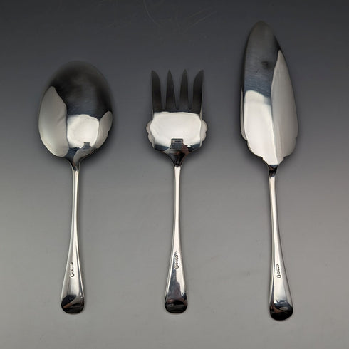 1920年頃 英国アンティーク シルバープレート製 サービングカトラリートリオ Allen & Darwin