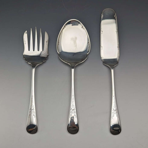 約 1930 年英國復古鍍銀餐具 Trio Walker&Hall