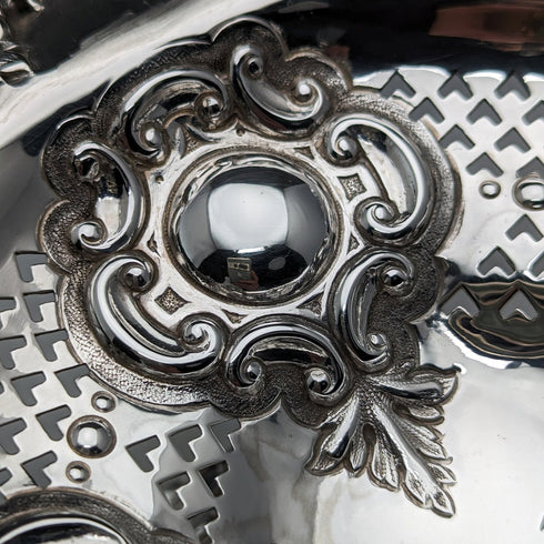 1906年 英国アンティーク 純銀製コンポート 315g 直径18cm Walker&Hall