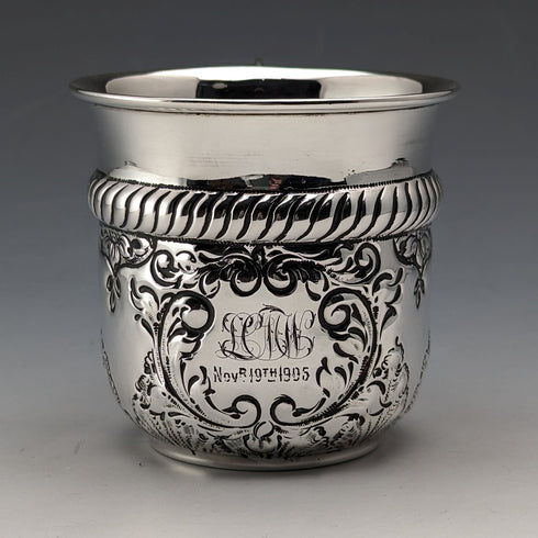 1902 年英國古董純銀馬克杯 70 克 Levesley Brothers