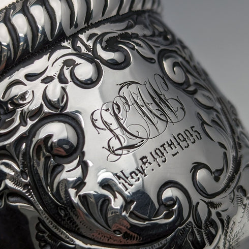 1902 年英國古董純銀馬克杯 70 克 Levesley Brothers