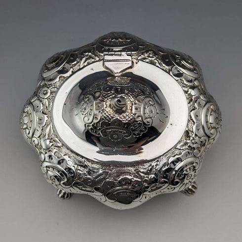 1903年 英国アンティーク 純銀製ティーキャディー 196g Thomas White