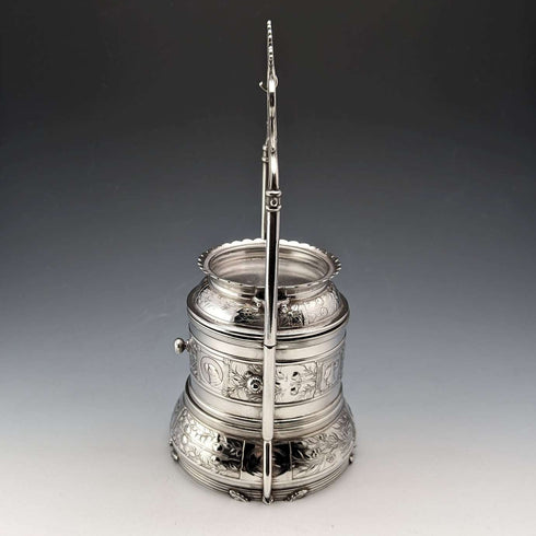 Late 19th Century US Antique Silver Plated Pocket Watch Holder & Jewelry Box Reed & Barton