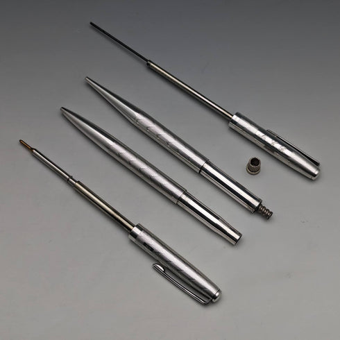 1970年頃 英国ヴィンテージ ヤード・オ・レッド 純銀製 推進式ペンシル&ボールペン