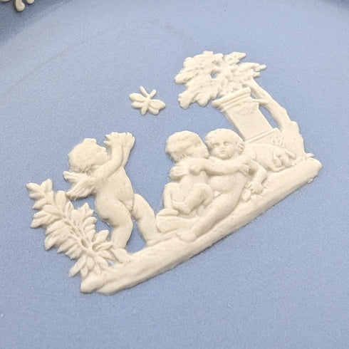 英國復古韋奇伍德碧玉橢圓形盤子淡藍色