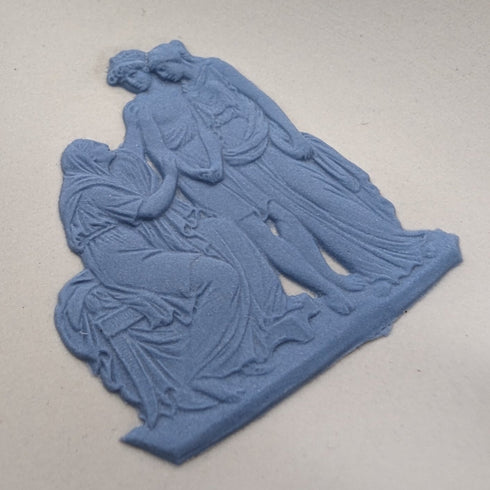 British Vintage Wedgwood Jasperware Spade-Shaped Dish White