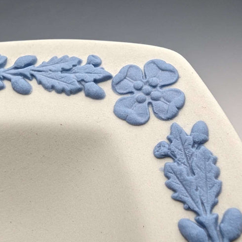 British Vintage Wedgwood Jasperware Spade-Shaped Dish White
