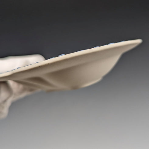 British Vintage Wedgwood Jasperware Spade-Shaped Dish White