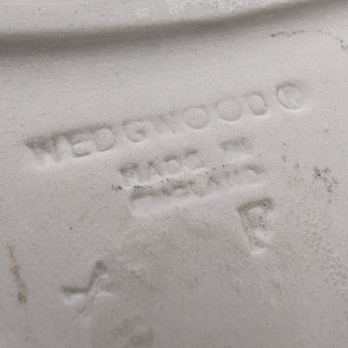 British Vintage Wedgwood Jasperware Spade-Shaped Dish White