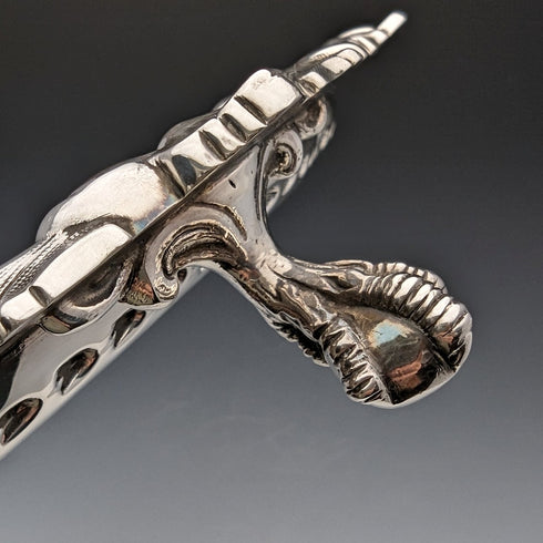 1903 年英國古董純銀薩爾瓦托盤直徑 32 公分 824 克金匠和銀匠