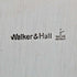 英国ヴィンテージ シルバープレート製 脚付きギャラリートレイ 直径25cm Walker&Hall