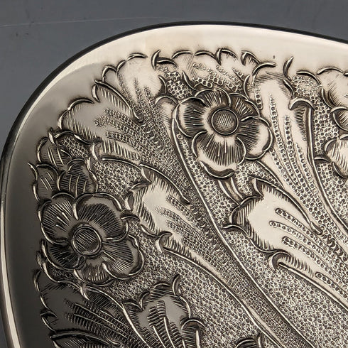 英國復古鍍銀馬裝飾橢圓形盤 Seba