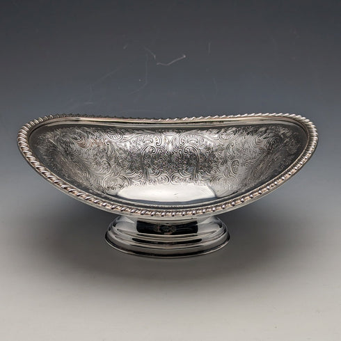 英國復古鍍銀高腳碗盤 Barker Ellis