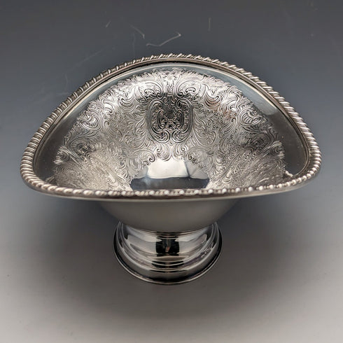 英國復古鍍銀高腳碗盤 Barker Ellis