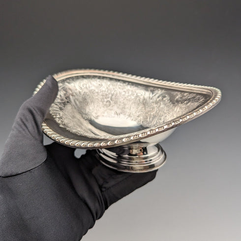 英國復古鍍銀高腳碗盤 Barker Ellis