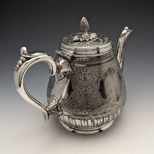 Circa 1880 British antique silver plated teapot
