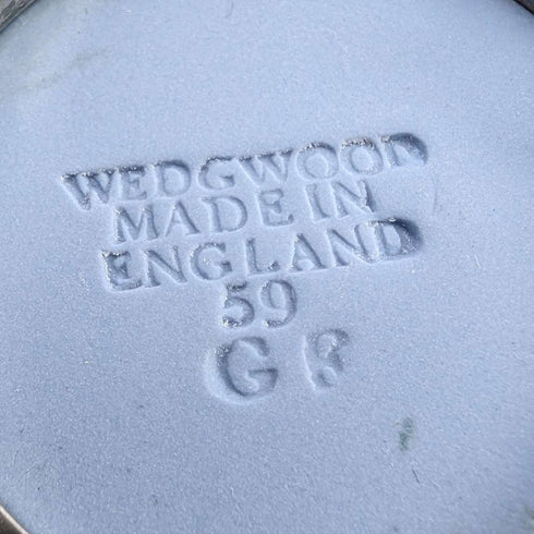 1958 British Vintage Wedgwood Sterling Silver & Jasperware Round Brooch