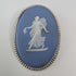 1958 British Vintage Wedgwood Sterling Silver & Jasperware Oval Brooch
