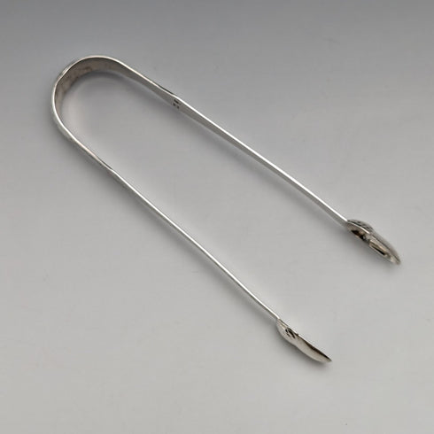 Late 18th century British antique sterling silver sugar tongs 26g James Crawford