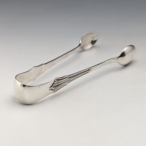 1914 British Antique Sterling Silver Sugar Tongs 24g Stokes&Ireland