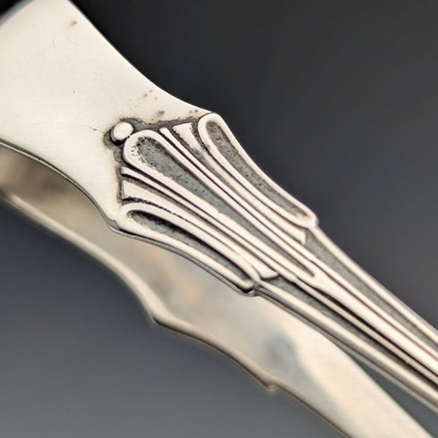 1914 British Antique Sterling Silver Sugar Tongs 24g Stokes&Ireland