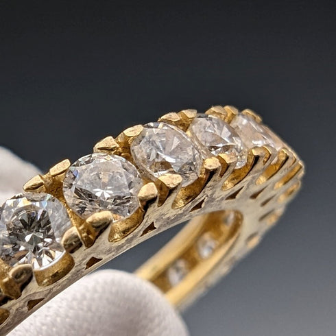 英国ヴィンテージジュエリー 純銀ギルト エタニティーリング 指輪