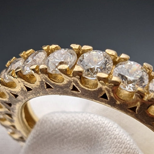 英国ヴィンテージジュエリー 純銀ギルト エタニティーリング 指輪