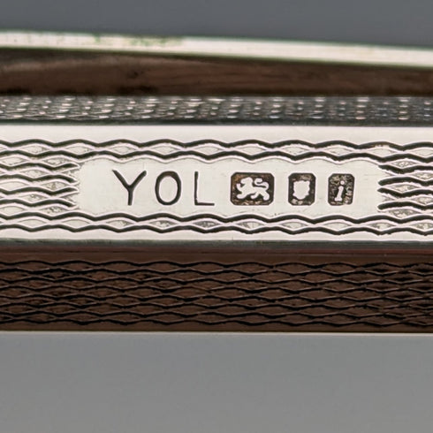 1964 British Vintage Yard O' Red Sterling Silver Hexagonal Pencil in Case