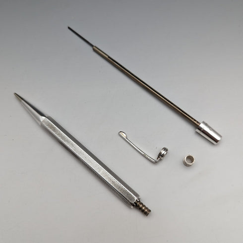 1964 British Vintage Yard O' Red Sterling Silver Hexagonal Pencil in Case